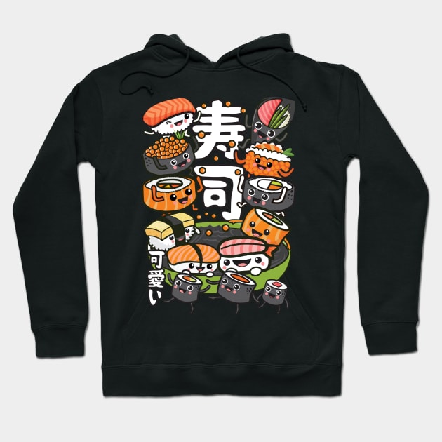 Sushi Kawaii Hoodie by Plushism